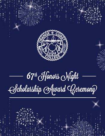 Honors Night program book front cover