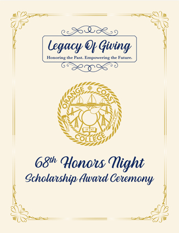 Honors Night program book front cover