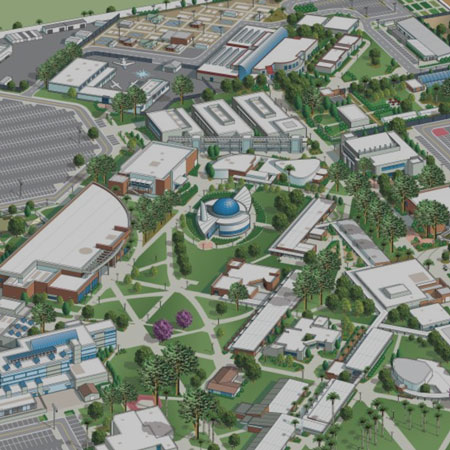 front page of interactive campus map