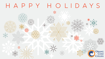 Happy Holiday with background of snowflakes