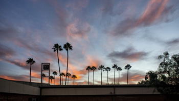 The clocktower at sunrise