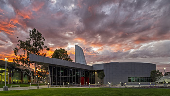 Planetarium at sunset