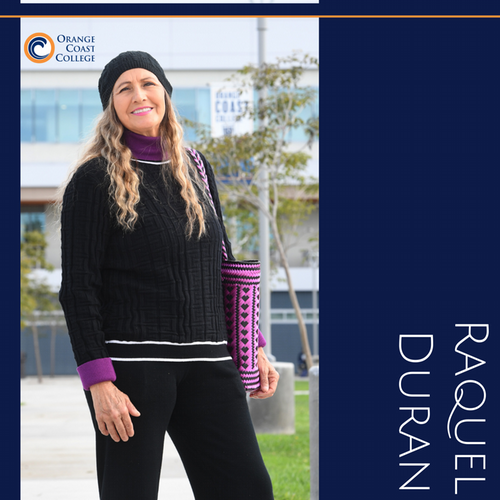 Student on campus, posing for their spotlight.