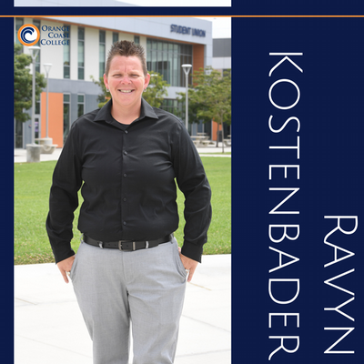 Student standing in the campus quad at OCC