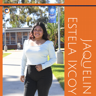 Jaquelin standing in the campus quad at OCC