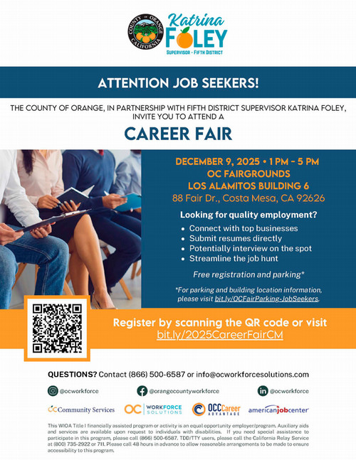 Flyer for Career Fair December 9th