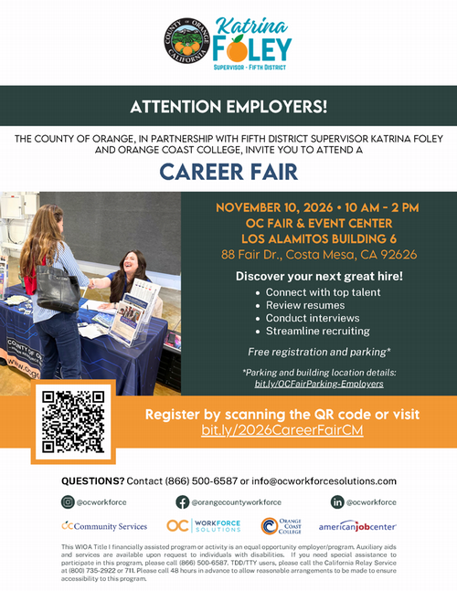 OC Career Fair flyer