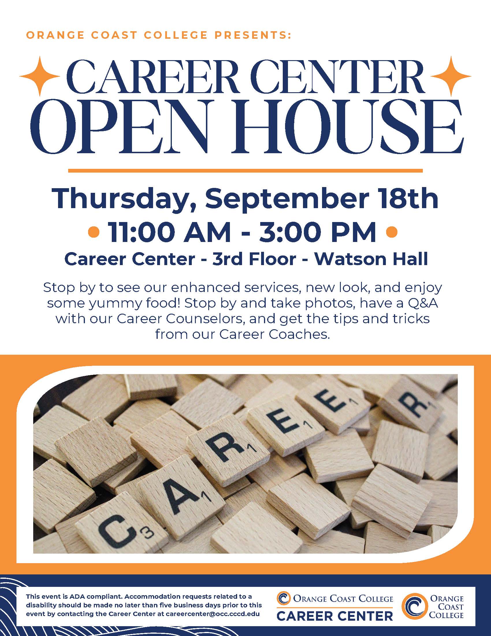 Career center open house flyer