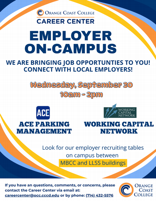 on campus recruiting flyer