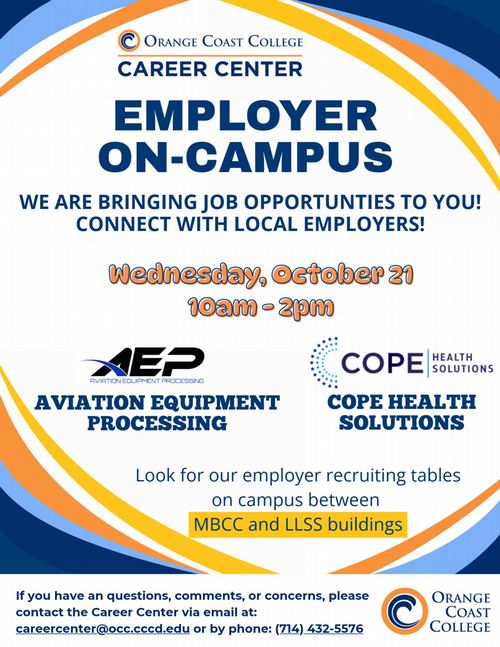 On-campus recruiting flyer