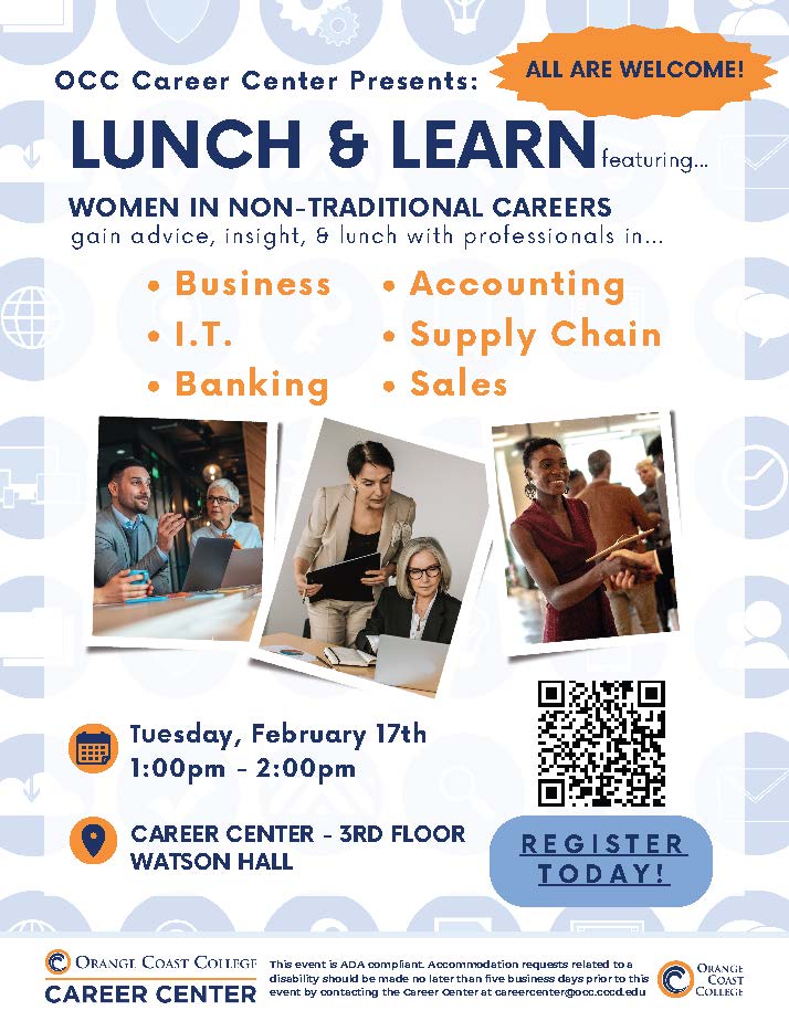 Flyer for women and non traditional careers workshop