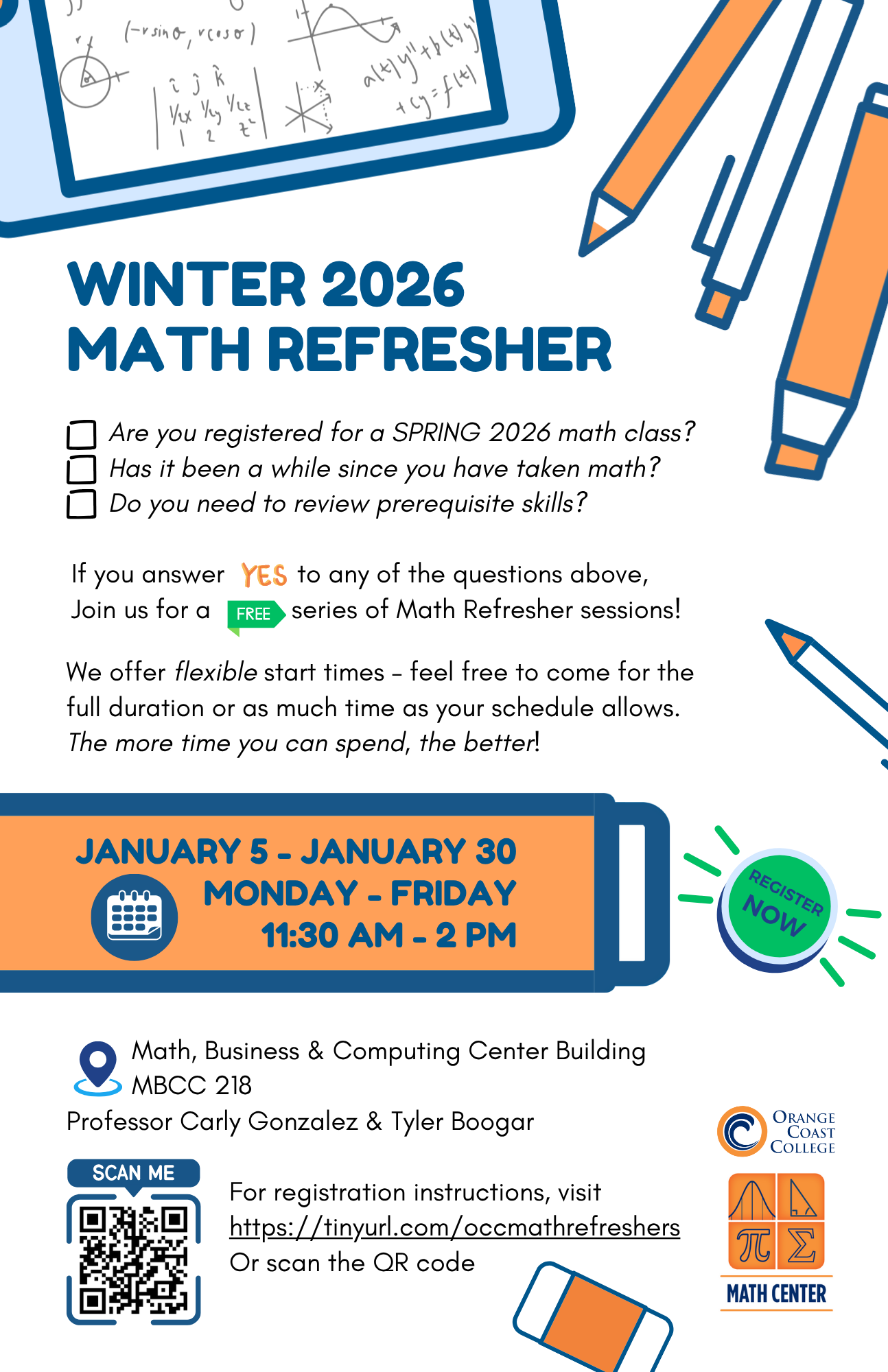 Math Refresher Winter 26 Flyer
