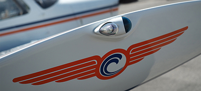 OCC Aviation logo painted under wing tip