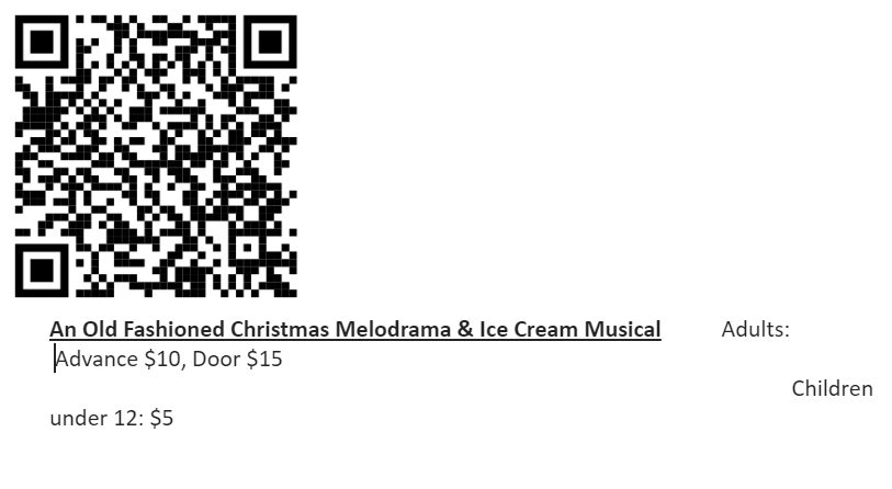 QR code for tickets to Melodrama