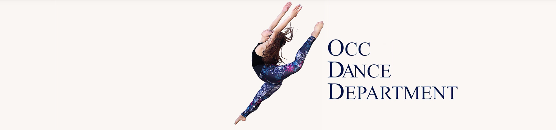 Student dancer. Text: OCC Dance Department