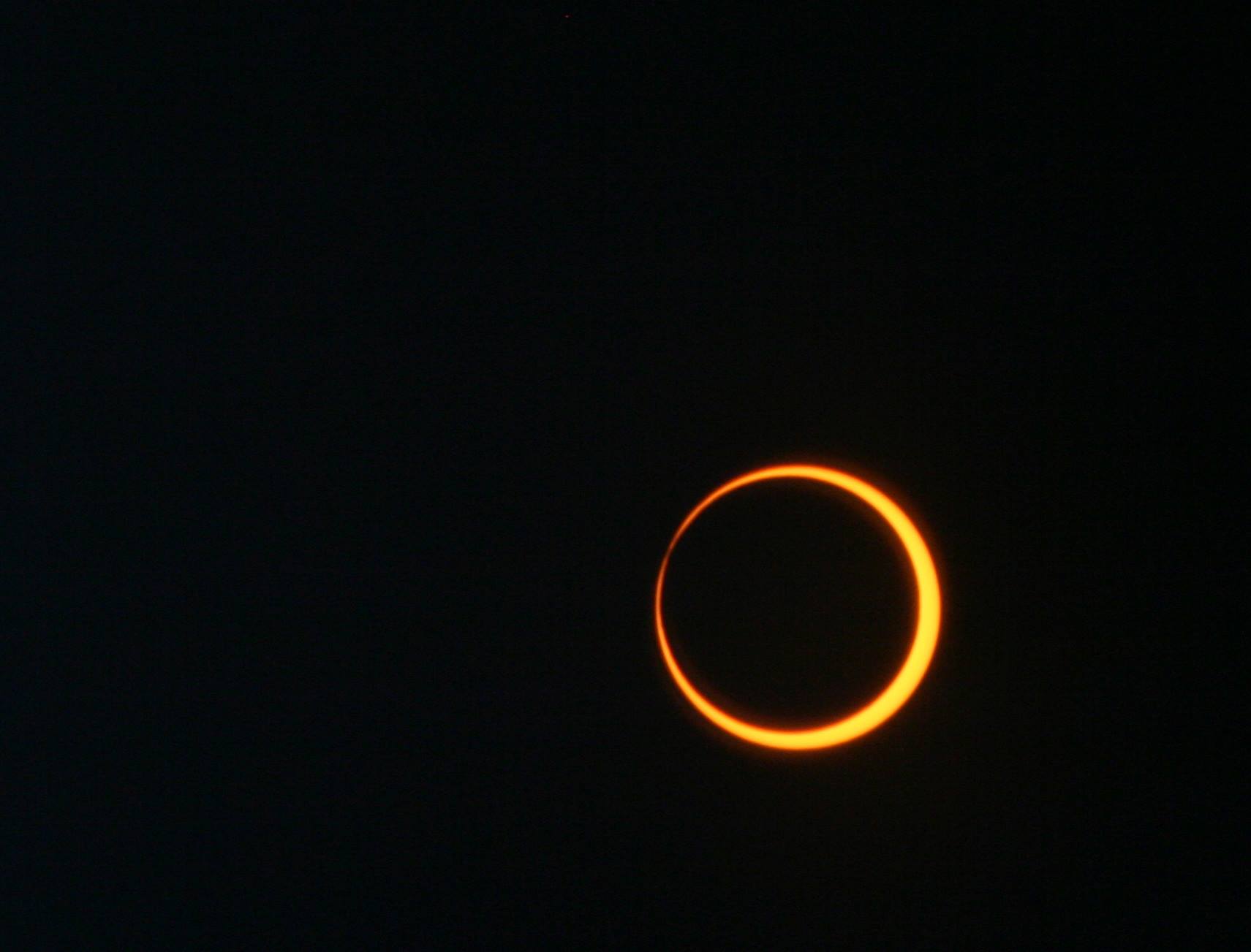 Photograph of an annular solar eclipse