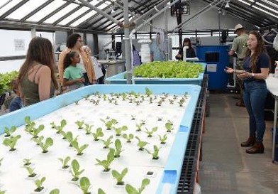 Migali speaking about aquaponics