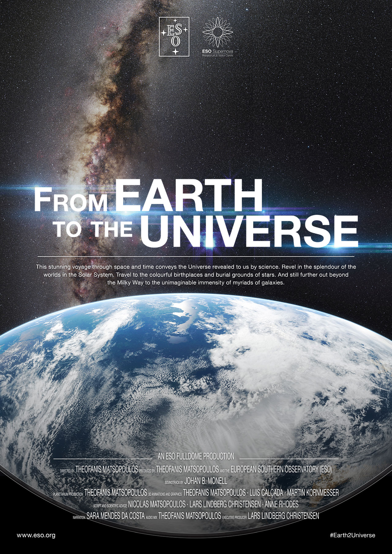 From Earth to the Universe poster.