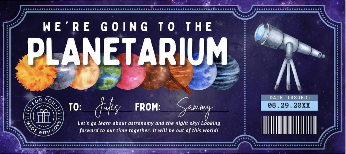 Planetarium Gift Certificate