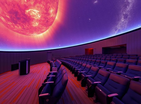 Interior view of the dome theater in the Planetarium