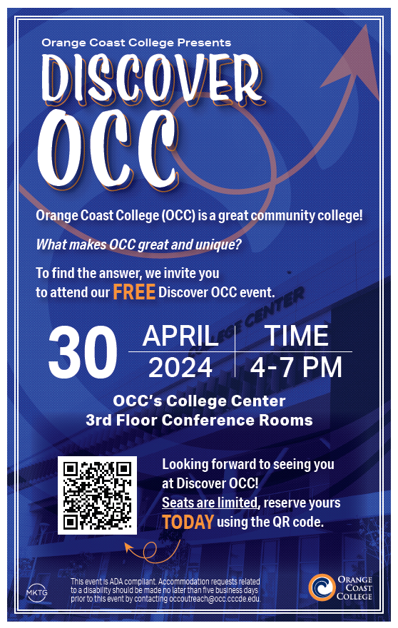 Handcard with info about Discover OCC