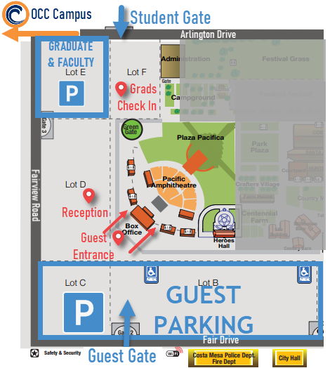 Rehearsal Parking Map