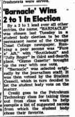 From 1948, Barnacle news clipping of a story
