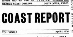 From Feb 1976, Coast Report news clipping of the new name change.