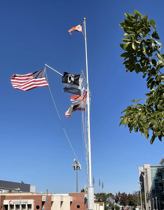 Flag pole seen in the main quad.