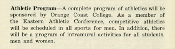 Excerpts from 1948 OCC catalog