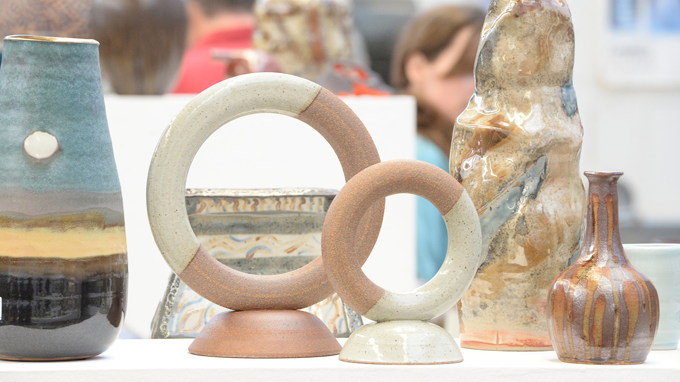 various pieces of ceramics artwork