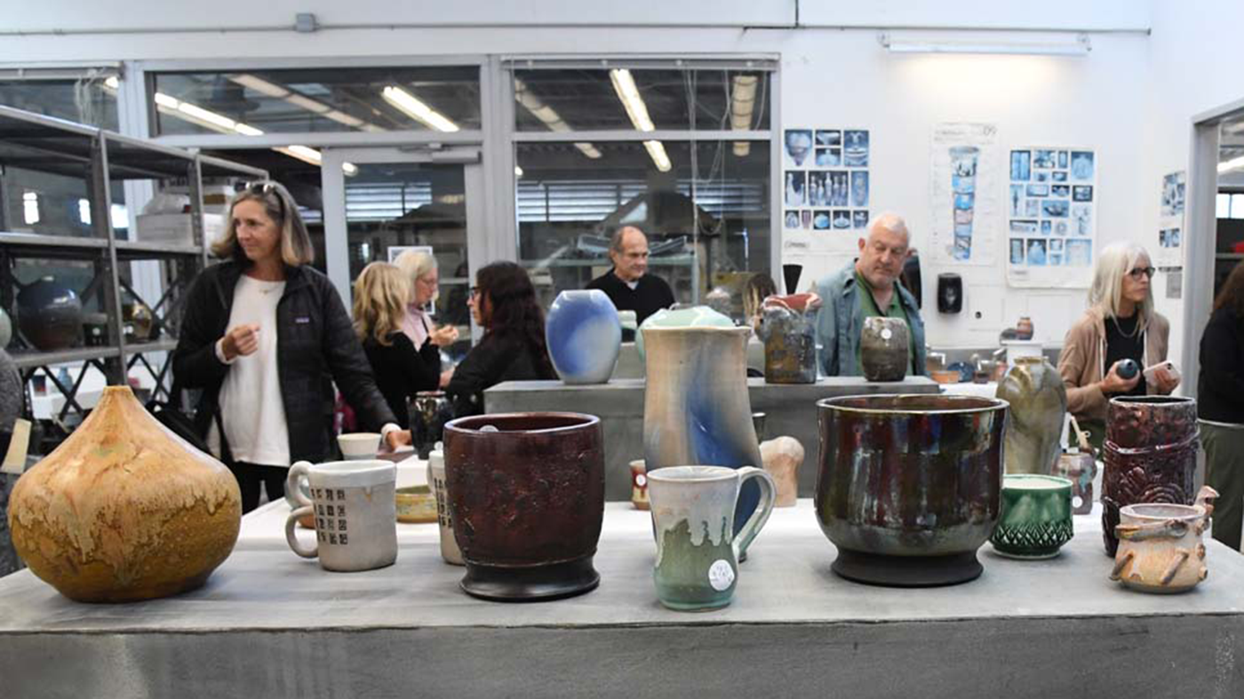 Various ceramic creations on display