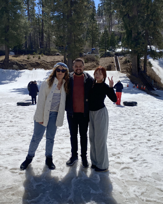 IEC staff posing for pictures in Big Bear