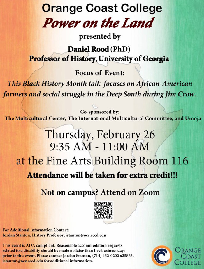 Black History month event with dr daniel rood