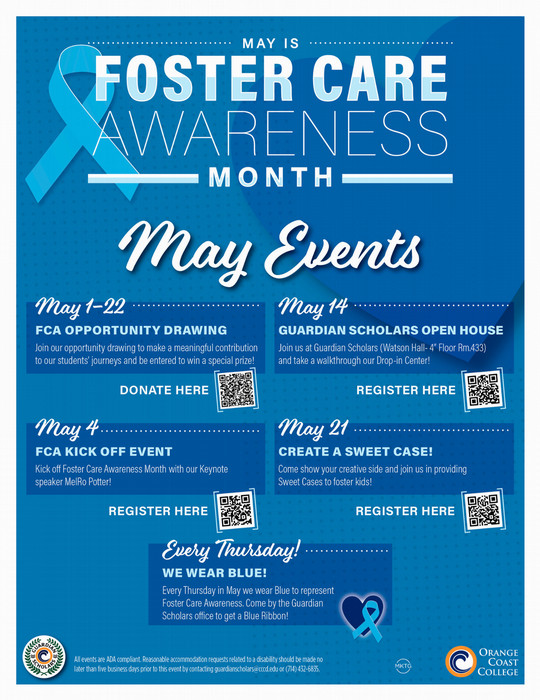 Foster Care Awareness Events flyer