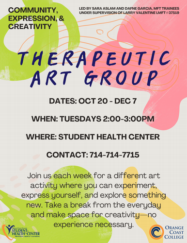 Art therapy group on Tuesdays