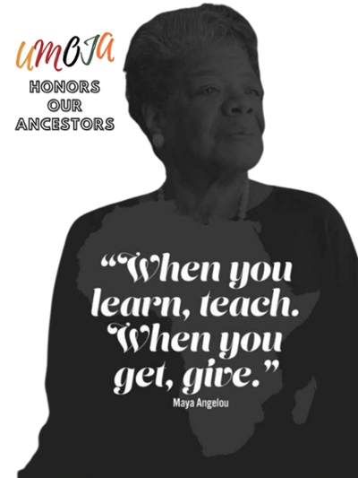 Maya Angelou - "When you learn, teach. When you get, give."